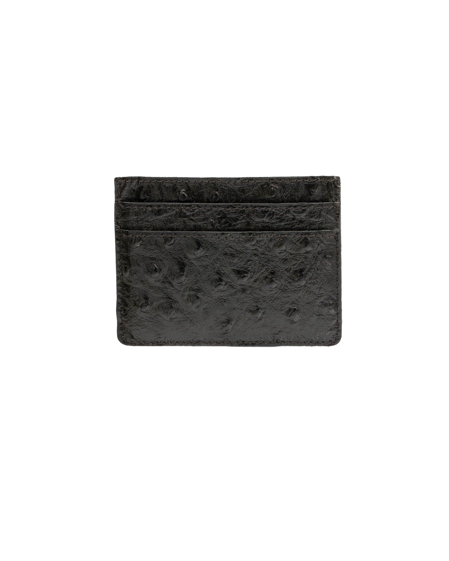 CARDHOLDER - OSTRICH BLACK